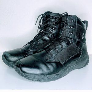 Under Armour Black Tactical Boots w/ Side Zip Size 12